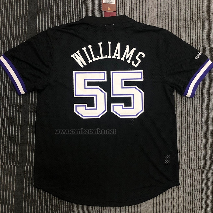 Camiseta Manga Corta Sacramento Kings Jason Williams #55 Negro